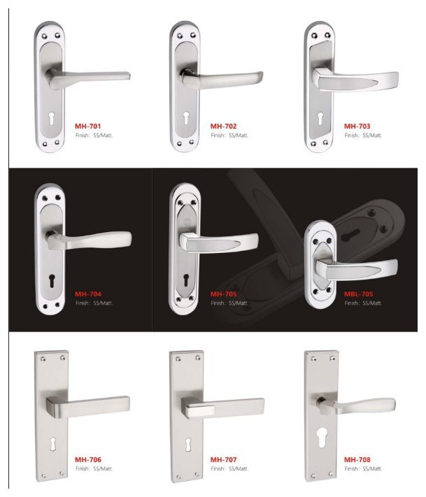 Mortice lever handles — MH series with lock plates